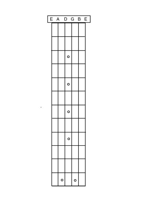 Printable Blank Guitar Neck Diagram